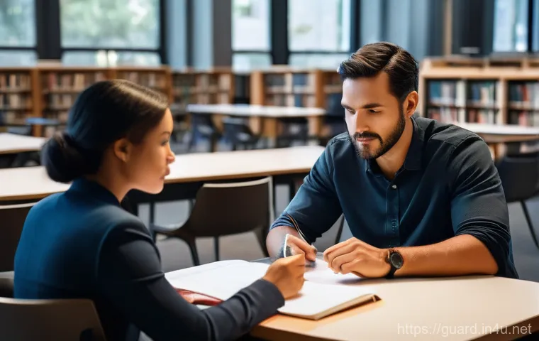 경비지도사 실무 중 자주 묻는 질문 - A diverse group of adults, including a woman in her late 20s with a determined expression and a man ...
