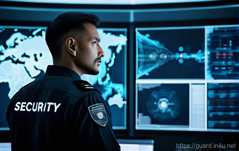 경비지도사 실무 중 자주 묻는 질문 - A focused female office worker in her mid-30s, dressed in smart casual business attire, is seated on... 경비지도사 실무 중 자주 묻는 질문 - A focused female office worker in her mid-30s, dressed in smart casual business attire, is seated on...