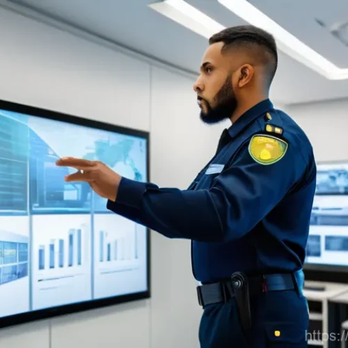 Home 20 경비지도사 자격증으로 시작할 수 있는 사업 - A group of diverse adult security trainees, both male and female, in clean, professional security un...